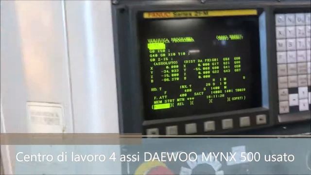 Centro di lavoro 4 assi DAEWOO MYNX 500 usato смотреть онлайн