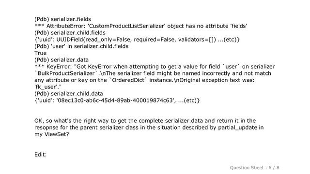 Django : How to access serializer.data on ListSerializer parent class in DRF? смотреть онлайн