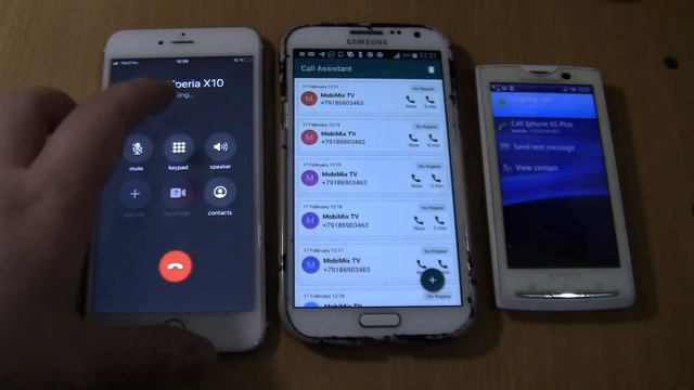 WhatsApp Fake call on Samsung Galaxy Note 2 incoming call via Fake call+ iphone 6s plus +Sony Xperi смотреть онлайн