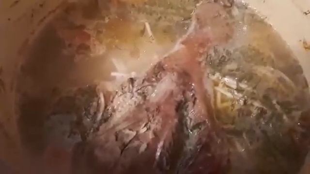 Супчик из индейки с зеленью... смотреть онлайн