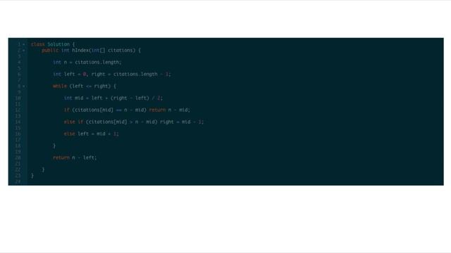 H-Index II - LeetCode 275 - Java Solution смотреть онлайн