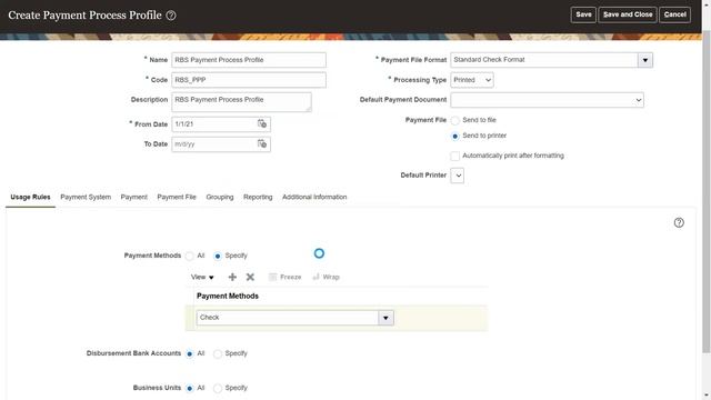 Create Payment Process Profile Oracle Financials Cloud смотреть онлайн