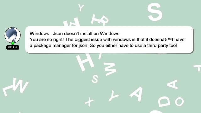 Windows : Json doesn't install on Windows смотреть онлайн