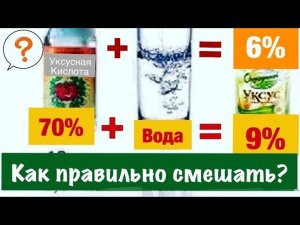 Любой % Уксуса из Уксусной кислоты ЛЕГКО!