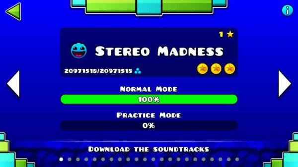 Как пройти Stereo Madness c 3 монетками? Geometry Dash