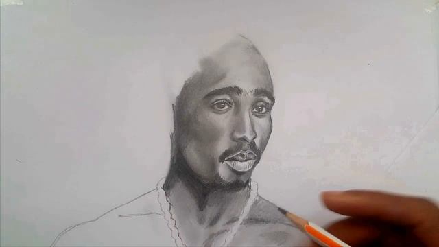 Realistic Drawing of Tupac Shakur (2pac) timelape смотреть онлайн