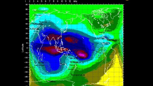 Global Ionospheric foF2 Map July 01 ~ 15, 2013 смотреть онлайн
