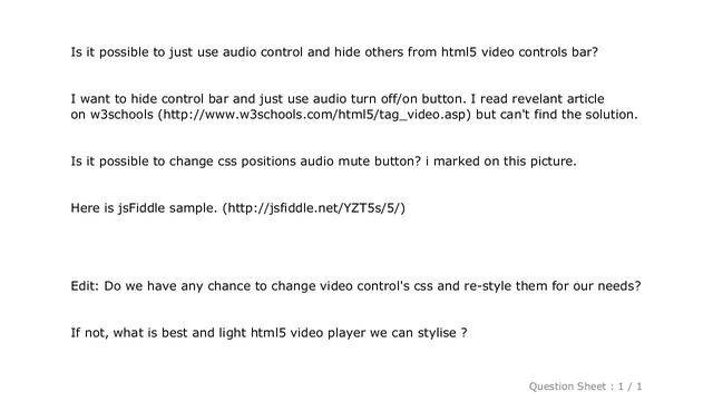 HTML : Can we change browser's native video player's css ? if not what is the lightest html5 video смотреть онлайн