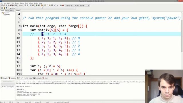 Iterating over main parts of a matrix смотреть онлайн