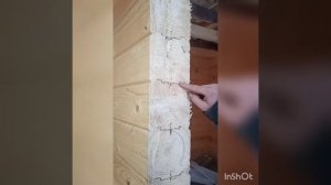 дом из бруса. Выпиливание дверного проёма и ройки