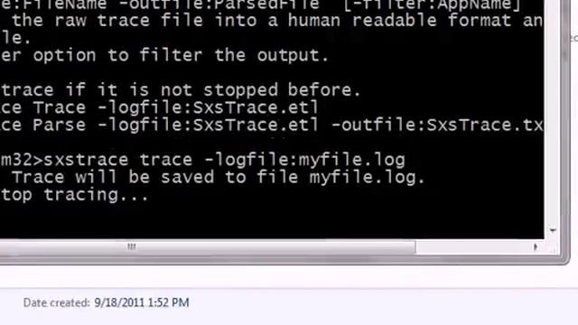 sxstrace.exe cmd command line tool (WinSxs Tracing Utility) смотреть онлайн