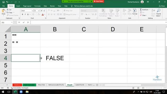 Excel dərsləri - 3.11.Excel funksiyalarında heçnə və boşluq arasındakı fərq ("" & " ") смотреть онлайн