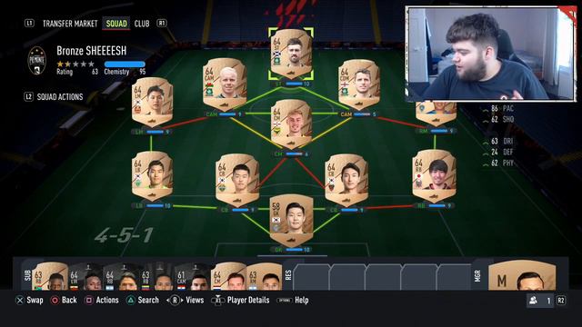 Using a FULL BRONZE team in FUT Champs... - FIFA 22 смотреть онлайн