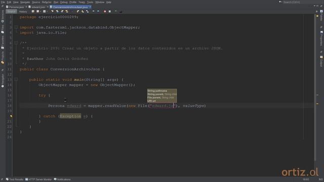 Java - Ejercicio 289: Crear un Objeto a partir de los Datos Contenidos en un Archivo JSON смотреть онлайн