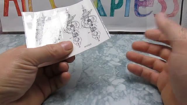 Тату наклейки с алиэкспресс