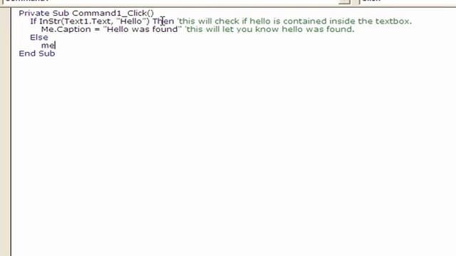 Instr Statement - Visual Basic смотреть онлайн