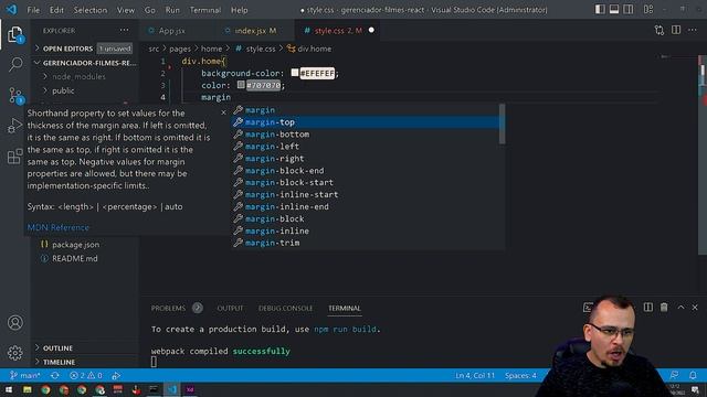Criando a página HOME - FRONT END REACT #16 смотреть онлайн