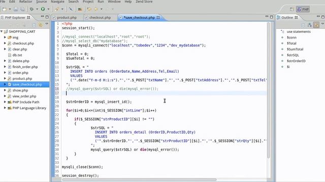 สอน PHP : ระบบตะกร้าสั่งซื้อสินค้า Shopping Cart ตอนที่ 3 смотреть онлайн