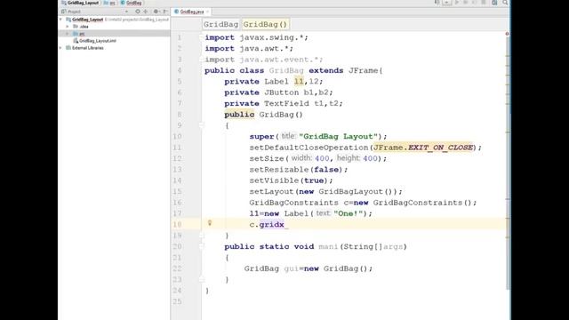 #9- Grid bag layout in Java swing framework смотреть онлайн