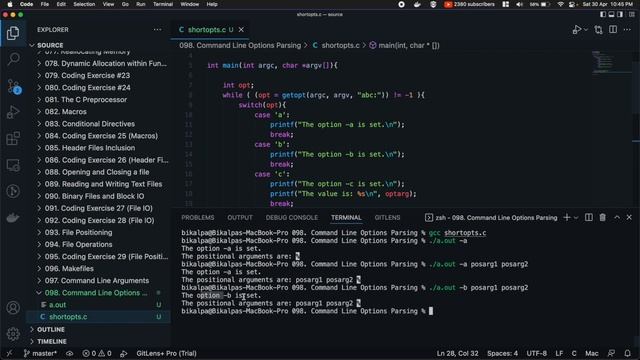 Command Line Options Parsing (getopt, getopt_long) | C Programming Tutorial in Nepali #98 смотреть онлайн