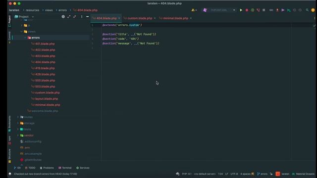 Customize Laravel Error Pages смотреть онлайн