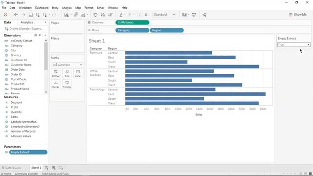 Empty Extract [ Creating Extract file with ZERO Records ] in Tableau смотреть онлайн