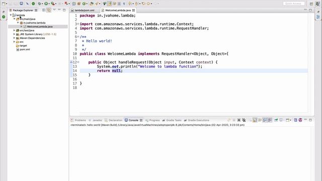 AWS Hello World lambda function using Java and Eclipse | AWS Java Tutorial | AWS Lambda With Java смотреть онлайн