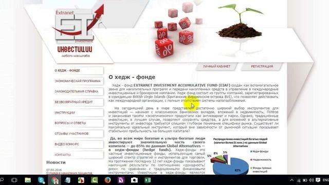 ХЕДЖФОНД EXTRANET INVESTMENT Быстрый просмотр кабинетов и перенос данных в ЭКСЕЛЬ смотреть онлайн