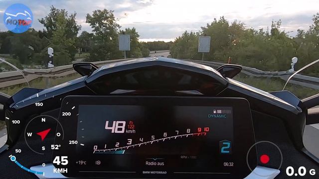 BMW K1600GT (2023) - 100-200km/h ACCELERATION - Gopro GPS And DRAGY Measured