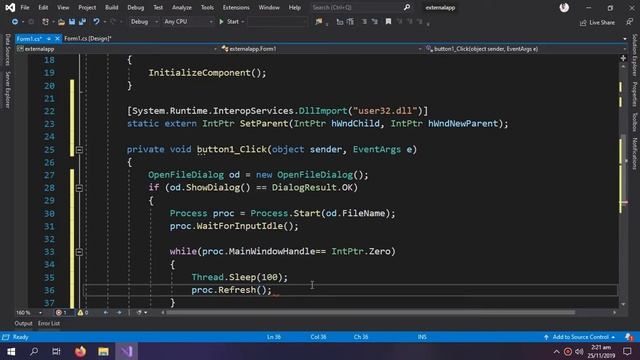 Open ANY External Application Inside Form | Visual Studio | C# Windows Form смотреть онлайн