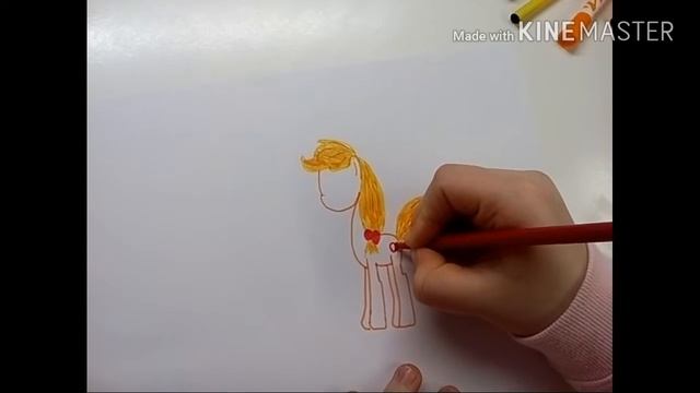 Как нарисовать Пони Эппл Джек! Рисую Май Литл Пони! смотреть онлайн