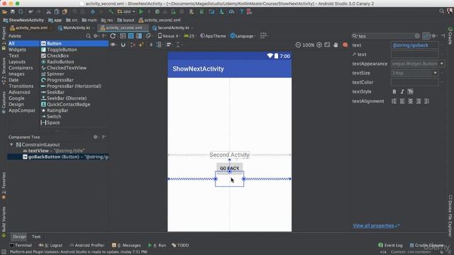 87 - Passing Data Back to First Activity - Kotlin Developer Course - Build Android Apps in Kotlin смотреть онлайн