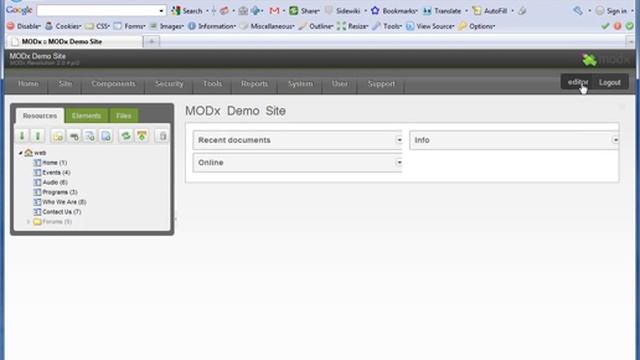 MODx Revolution Administration: Actions Overview смотреть онлайн