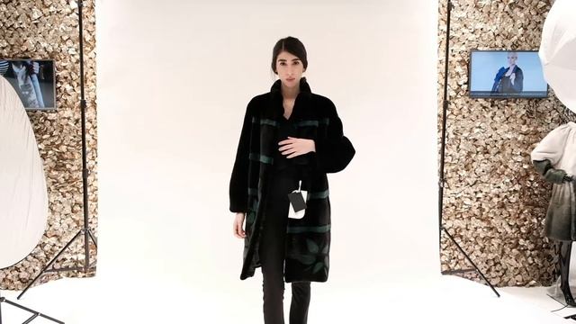 Пальто из норки Blackglama с полосками и цветами - Sarigianni Fur Fashion смотреть онлайн