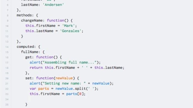 Adding getters and setters to computed properties смотреть онлайн