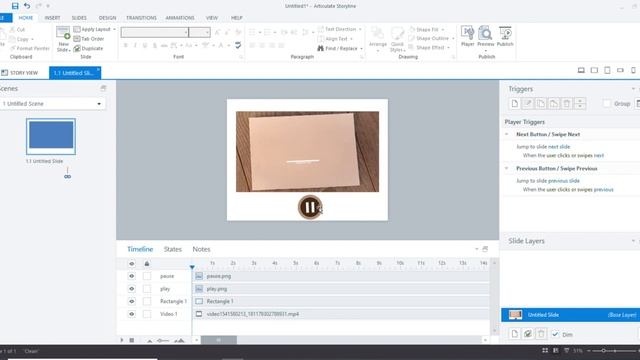 Articulate Storyline 3 Tutorial: How to Add Play and Pause in video смотреть онлайн
