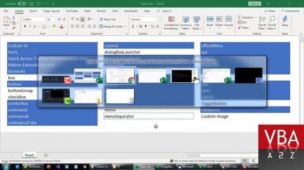 RibbonX 07 - Dynamic Menu, Custom Image, CheckBox, ToggleButton, Construct elements on Run-Time