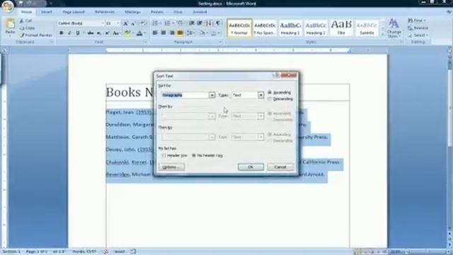 How to Put Words in Alphabetical Order in Microsoft Word 2007 смотреть онлайн