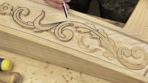 Резная кровать часть 1 резьба по дереву