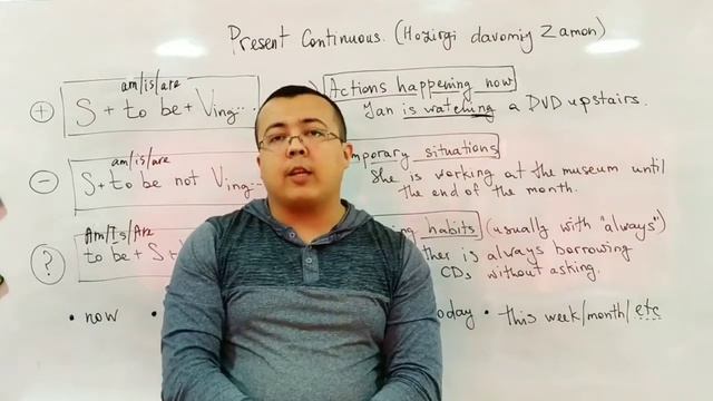 English: Destination B1 Unit 1 (Part 2) | Present Continuous | Hozirgi Davomiy Zamon смотреть онлайн