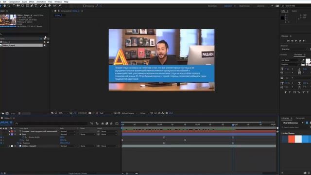 Анимация текста в After Effects для оформления видео, создание анимированной графики - урок №1 смотреть онлайн