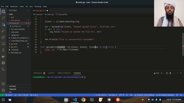 AWS App | Uploading a file in S3 Bucket using Golang смотреть онлайн