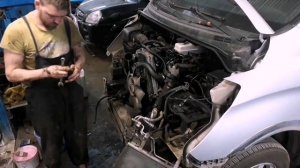 Hyundai Starex снятие ГБЦ