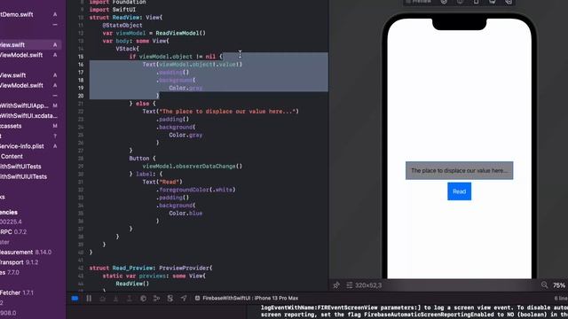 Firebase with SwiftUI - Read and Observe data from Realtime Database смотреть онлайн