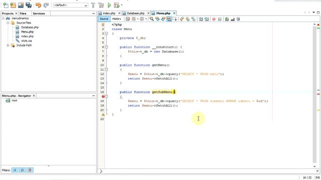 Menu dinámico con php y mysql смотреть онлайн