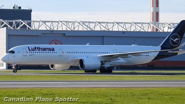 Lufthansa A350-900 Landing at Montreal-Trudeau Airport (YUL) смотреть онлайн