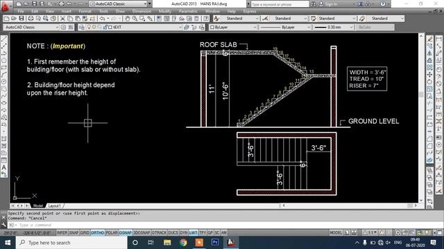 Standard size of Staircase || How to calculate rise & tread of stair || Staircase Design смотреть онлайн