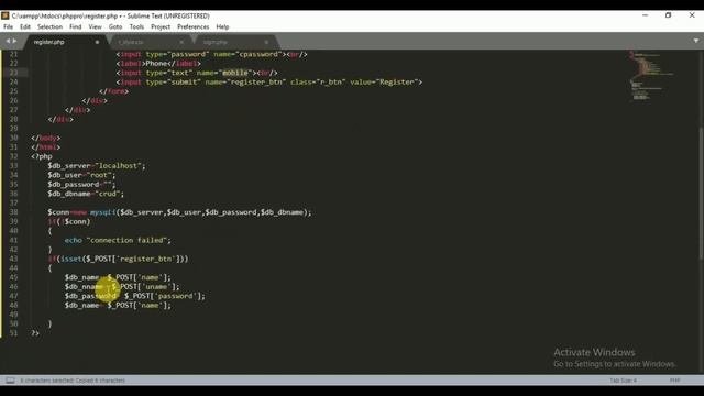 User Registration in PHP and MySqli in Hindi | #Register design in php смотреть онлайн