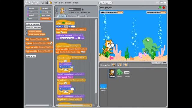 Making a simple turn-based RPG in Scratch 1.4 смотреть онлайн