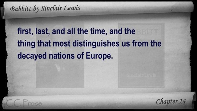 Chapter 14 - Babbitt by Sinclair Lewis смотреть онлайн